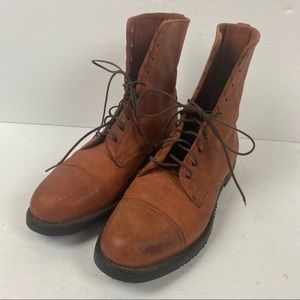 On Course Leather Horseback Riding Boots Brown Lace-up size 7.5
